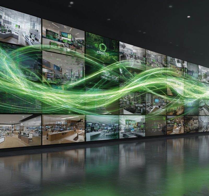 DSA Digital Signage Anywhere - cloud Digital signage CMS digital_display_wall_with_green_light