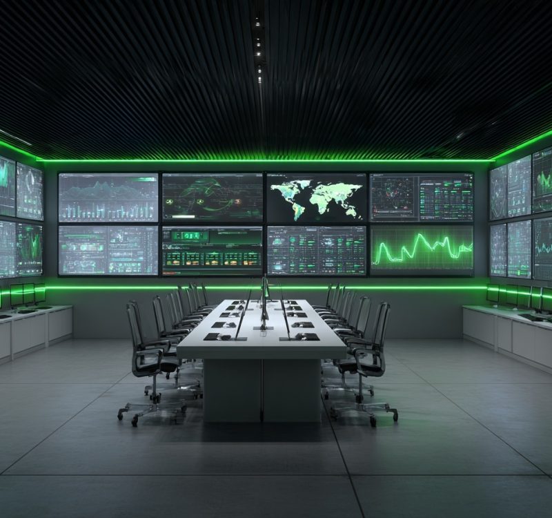 DSA Digital Signage Anywhere - cloud Digital signage CMS futuristic_control_room_with_data_screens